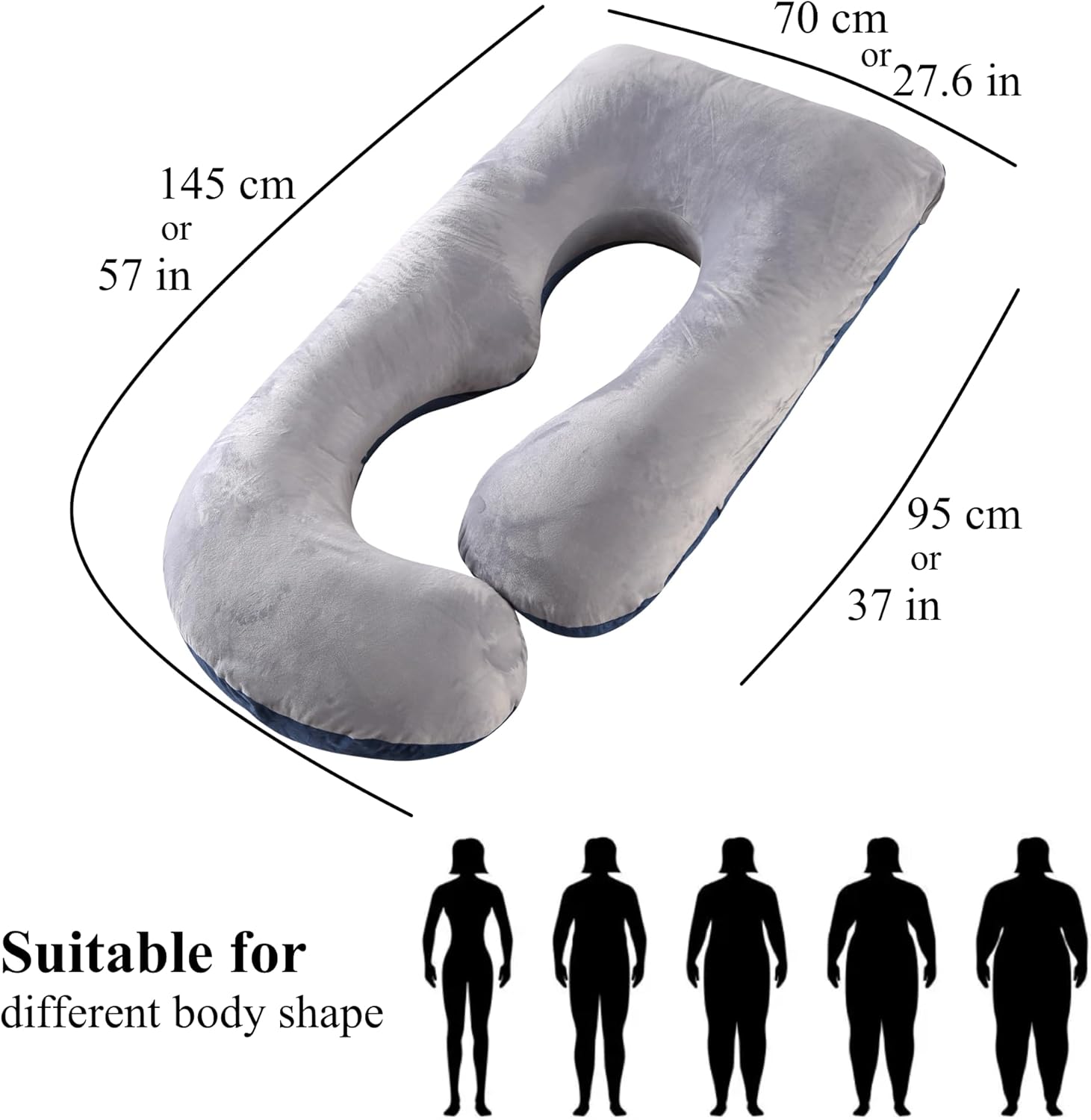 Full Body Pregnancy Pillow 57 Inch Maternity Support Pillow
