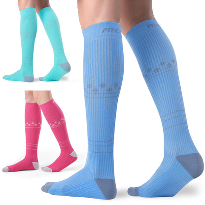 Compression Socks 20-30mmHg 3 Pairs Women Men Circulation Support