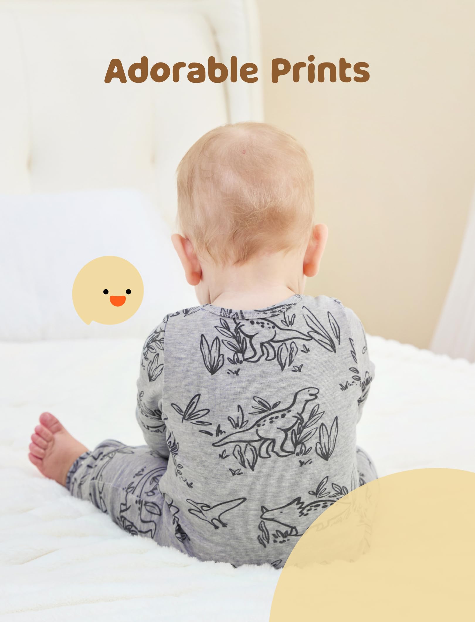 PATPAT Baby Footie Pajamas - Premium Tencel Lyocell & Wool Romper with 2-Way Zipper