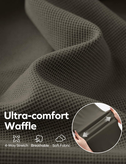 Women's Wide Leg Work Pants - Stretchy Pull-On Business Casual Trousers with Pockets