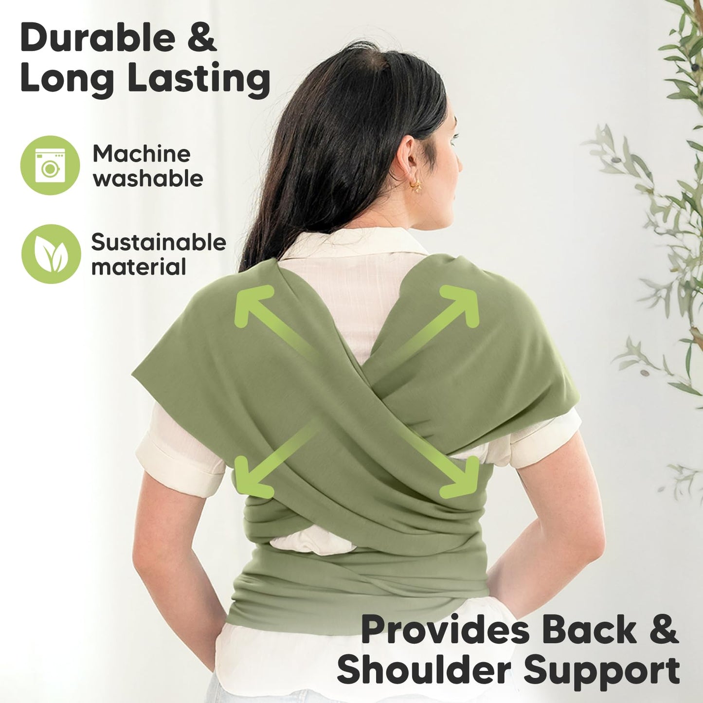 Baby Wrap Carrier Newborn to Toddler Hands-Free Infant Sling