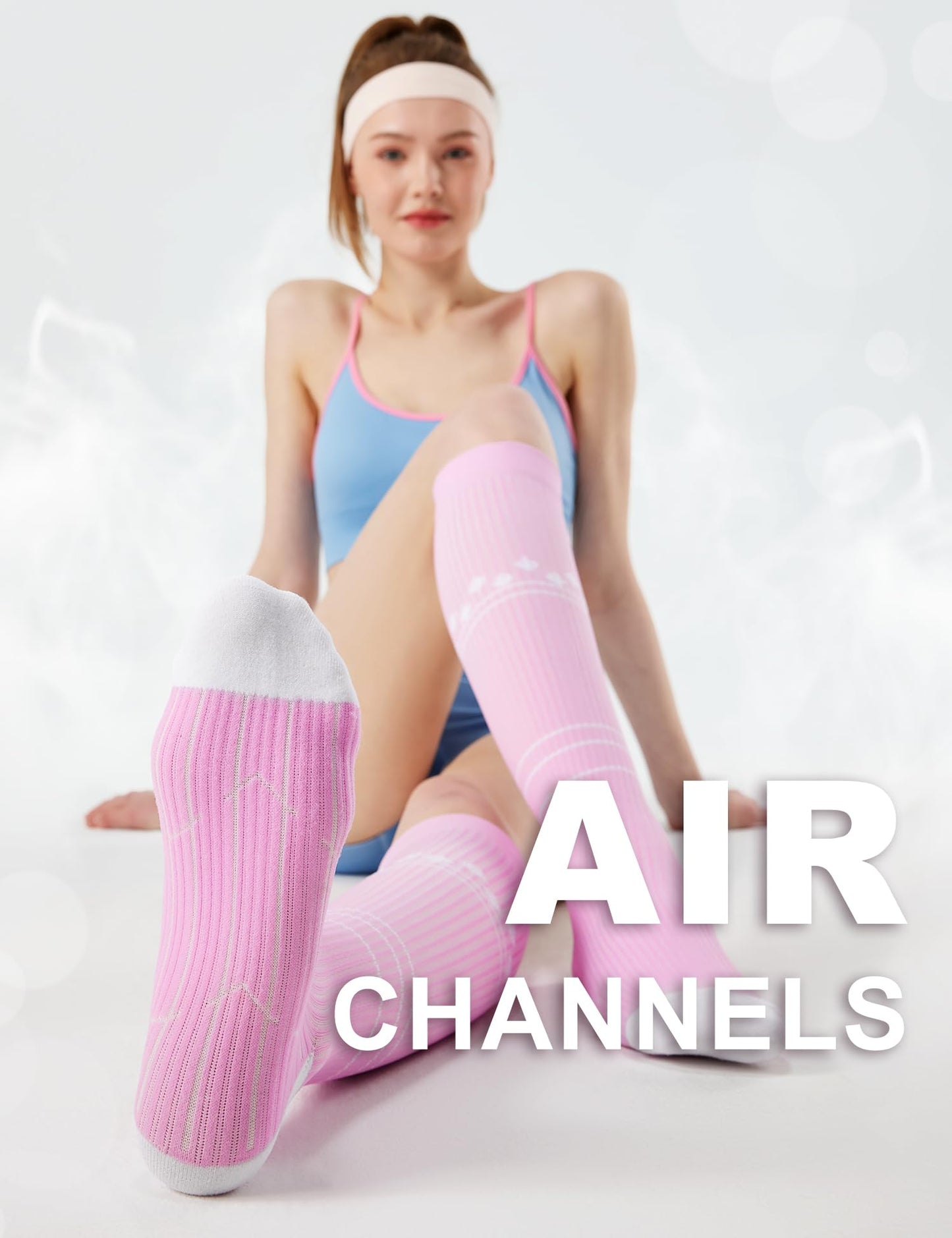 Compression Socks 20-30mmHg 3 Pairs Women Men Circulation Support