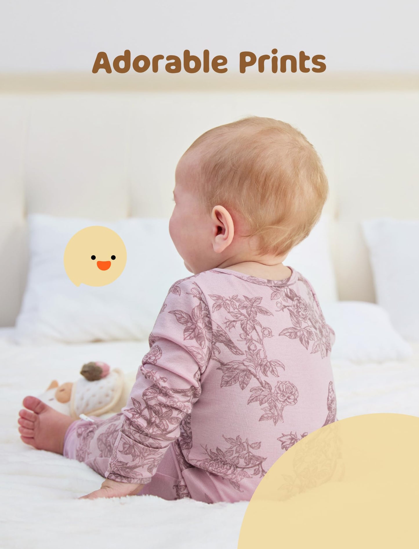 PATPAT Baby Footie Pajamas - Premium Tencel Lyocell & Wool Romper with 2-Way Zipper