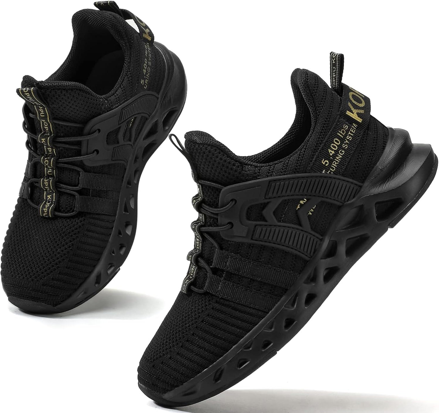 Avia Shoes Kids - Comfortable Sports Sneakers - School Athletic Shoes Black-4