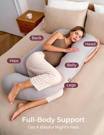 U-Shaped Full Body Pregnancy Pillow 57 Inch Maternity Support Pillow