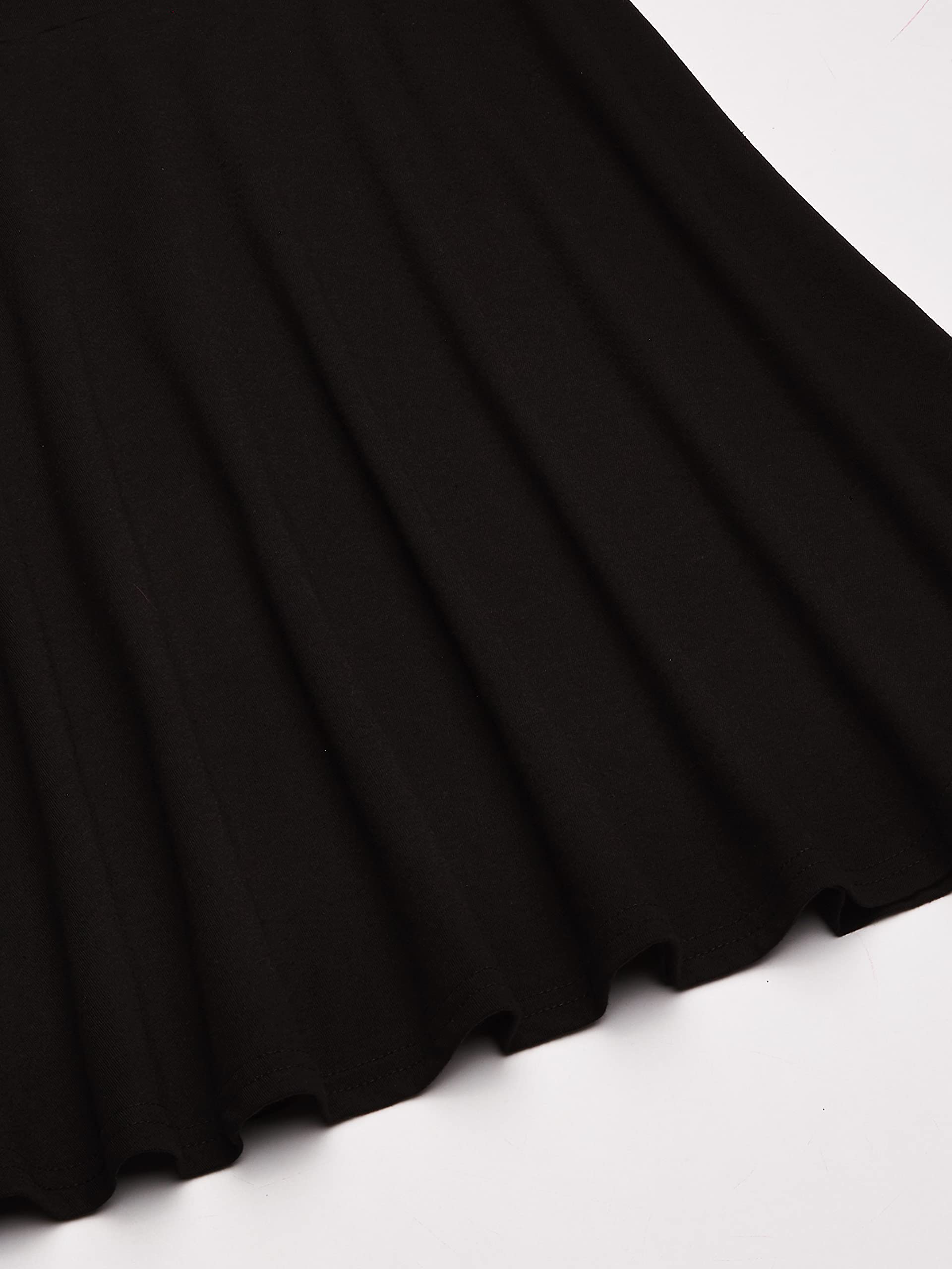 Girls Short Sleeve Skater Dress Round Neck Casual Summer Dress