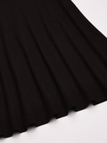 Girls Short Sleeve Skater Dress Round Neck Casual Summer Dress