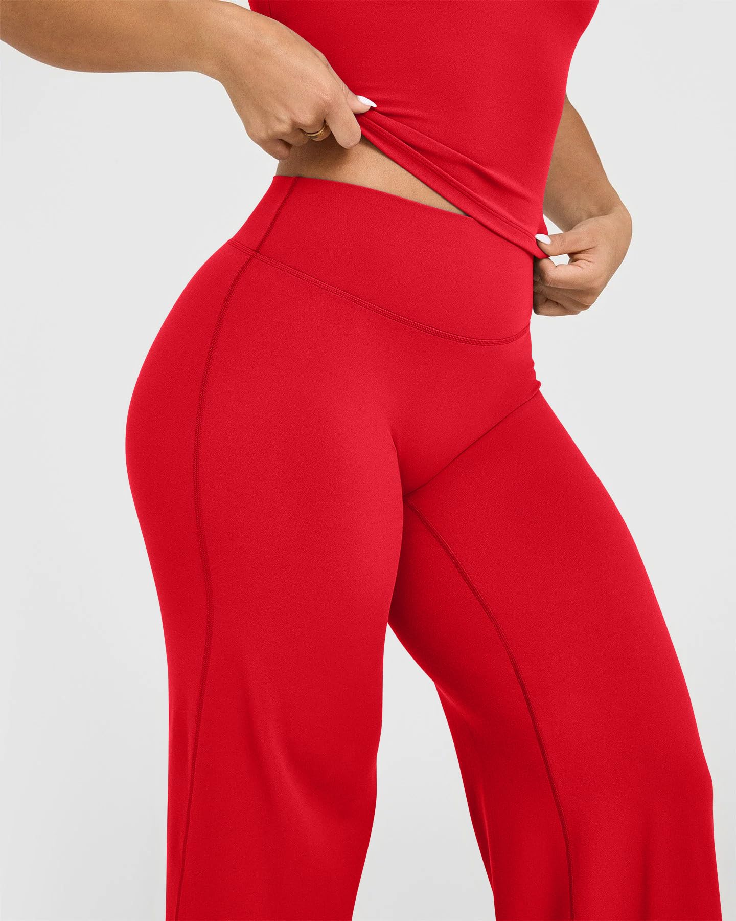 Women's High Waist Yoga Pants - Soft Stretch Straight Leg Bottoms