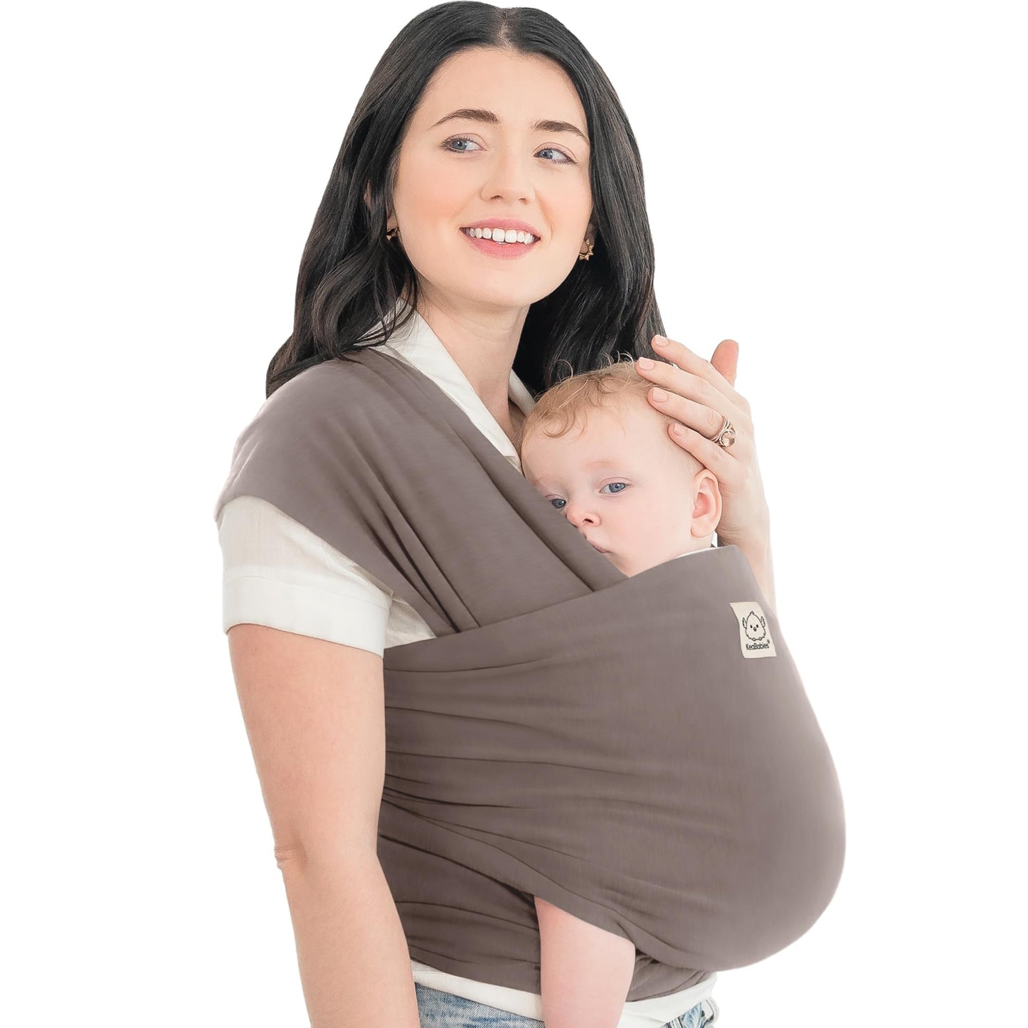 Baby Wrap Carrier Newborn to Toddler Hands-Free Infant Sling One Size (Pack of 1) Copper Gray