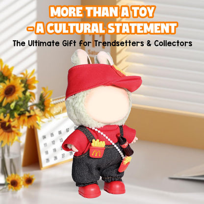 3 Piece Doll Clothes Set for 17cm Dolls - Handmade Crochet Outfit with Hat