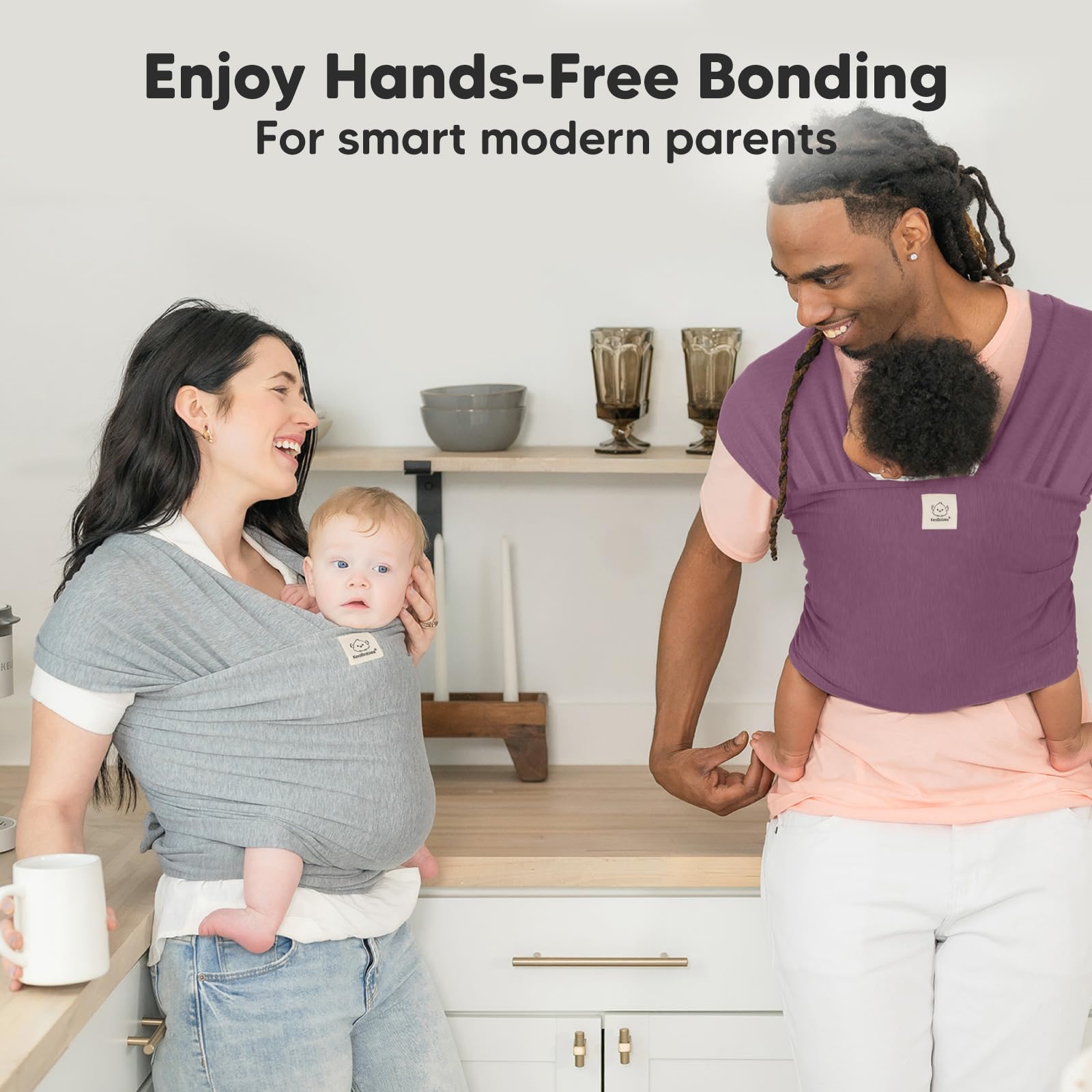 Baby Wrap Carrier Newborn to Toddler Hands-Free Infant Sling