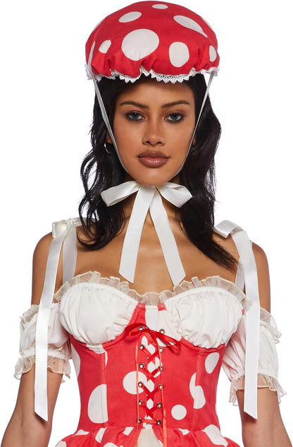 Princess Toad Costume Women Mini Dress - Mushroom Kingdom Halloween Outfit