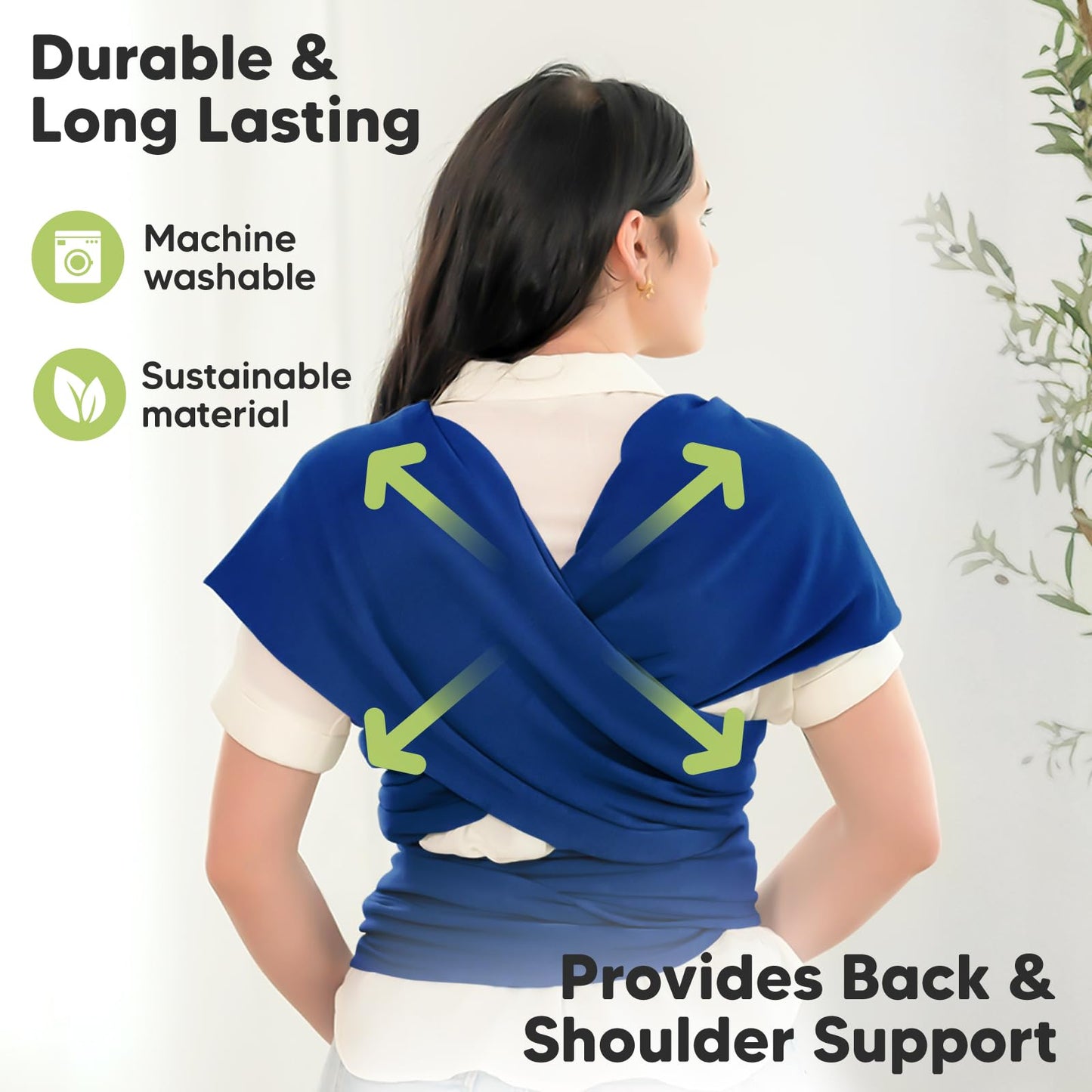 Baby Wrap Carrier Newborn to Toddler Hands-Free Infant Sling