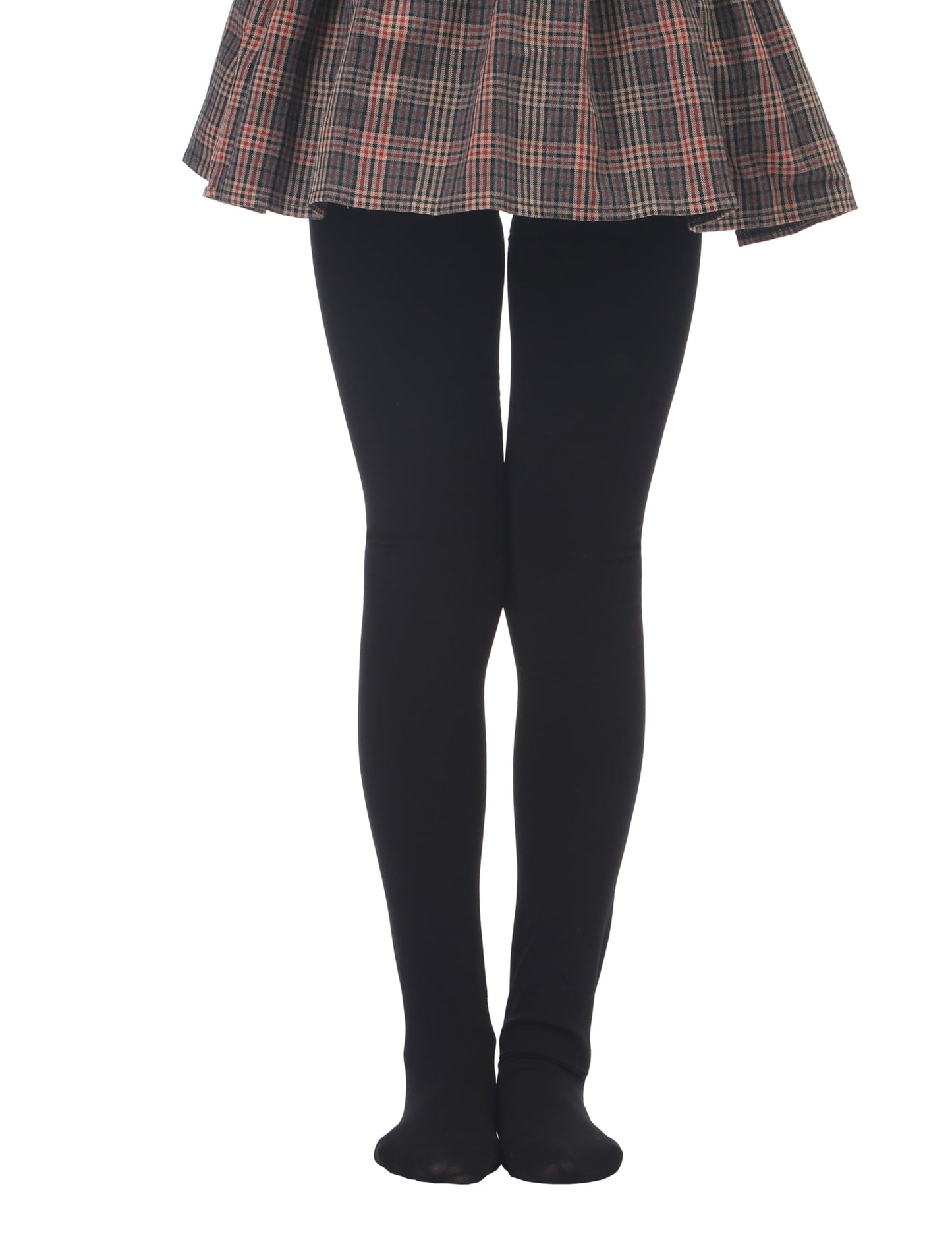 Girls Winter Fleece Lined Tights - Warm Thick Dance Tights for Kids Black