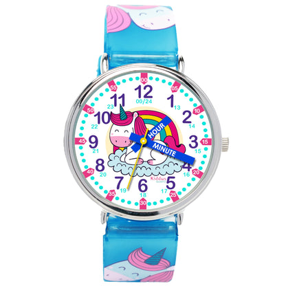 Kids Time Teacher Watch - Educational Analog Watch with Japanese Quartz Movement Ages 5-12
