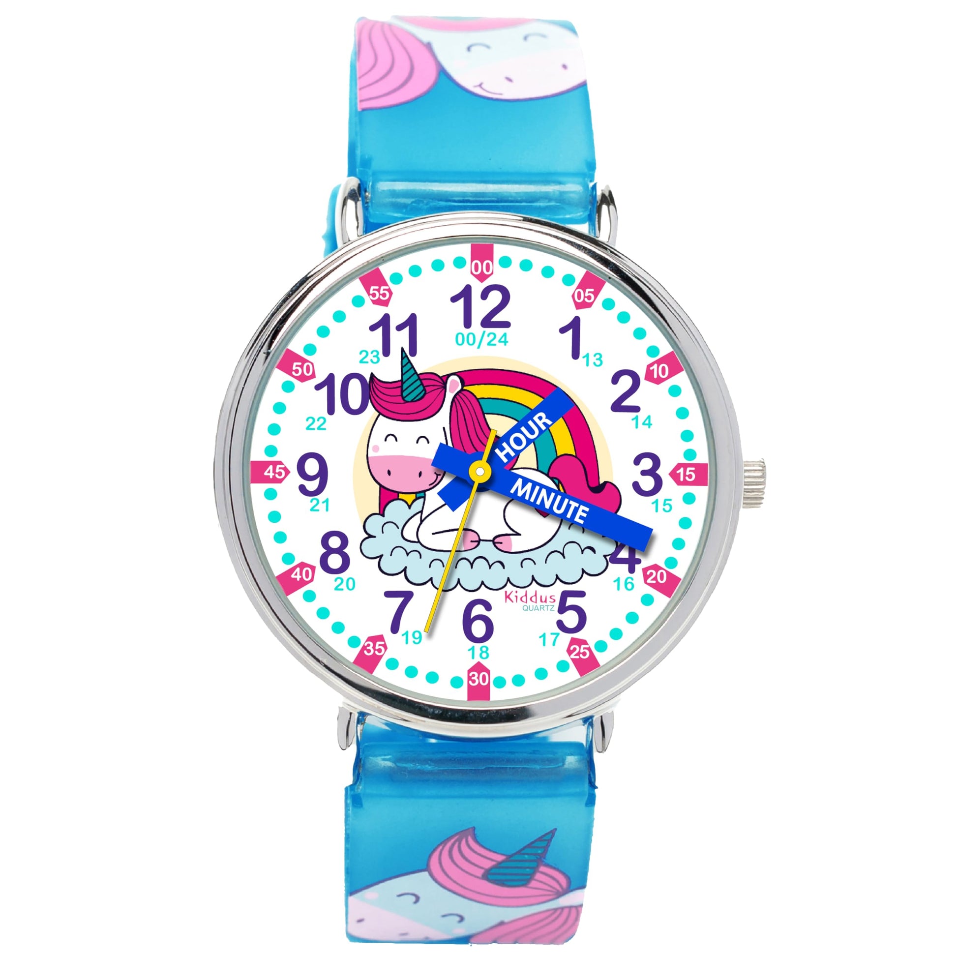 Kids Time Teacher Watch - Educational Analog Watch with Japanese Quartz Movement Ages 5-12