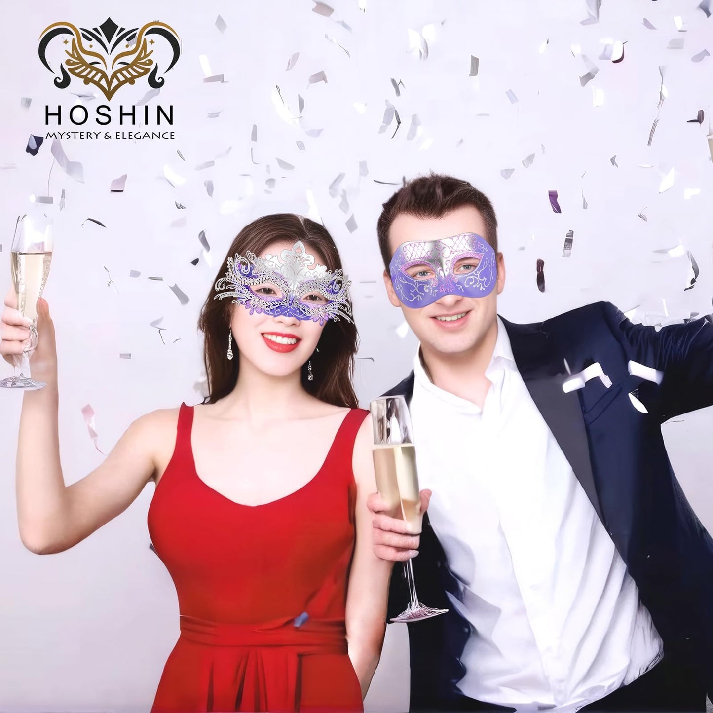 Masquerade Masks - Elegant Mardi Gras Party Masks - Premium Decorative Masks for Women and Men