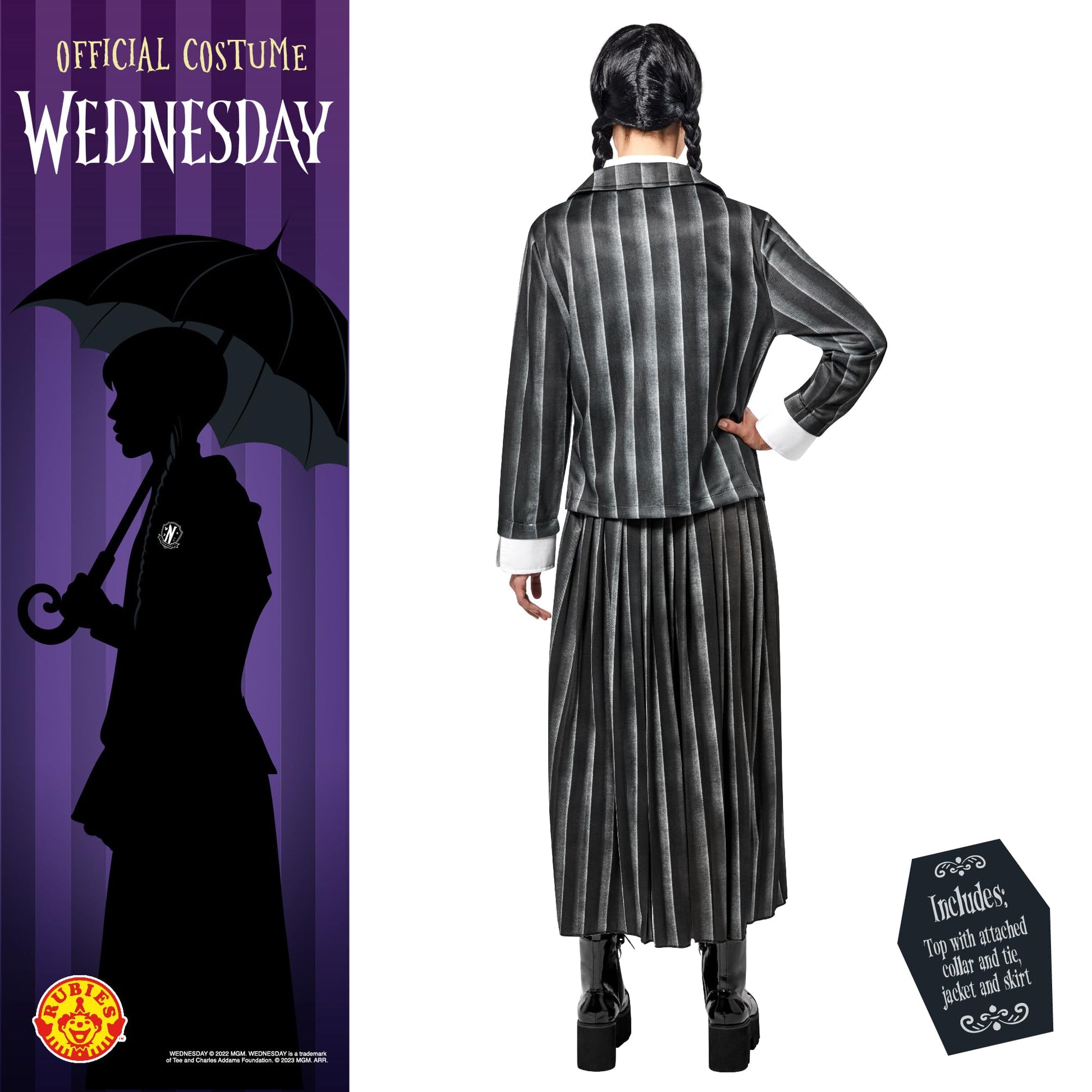 Wednesday Nevermore Academy Uniform Costume Women - Gothic School Halloween Outfit