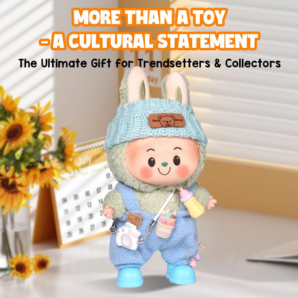 3 Piece Doll Clothes Set for 17cm Dolls - Handmade Crochet Outfit with Hat