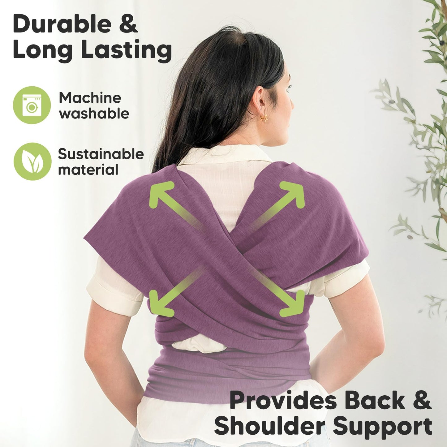 Baby Wrap Carrier Newborn to Toddler Hands-Free Infant Sling