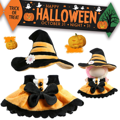 3 Piece Handmade Crochet Outfit for 17cm Dolls - Heart Sweater Hat & Bag Set