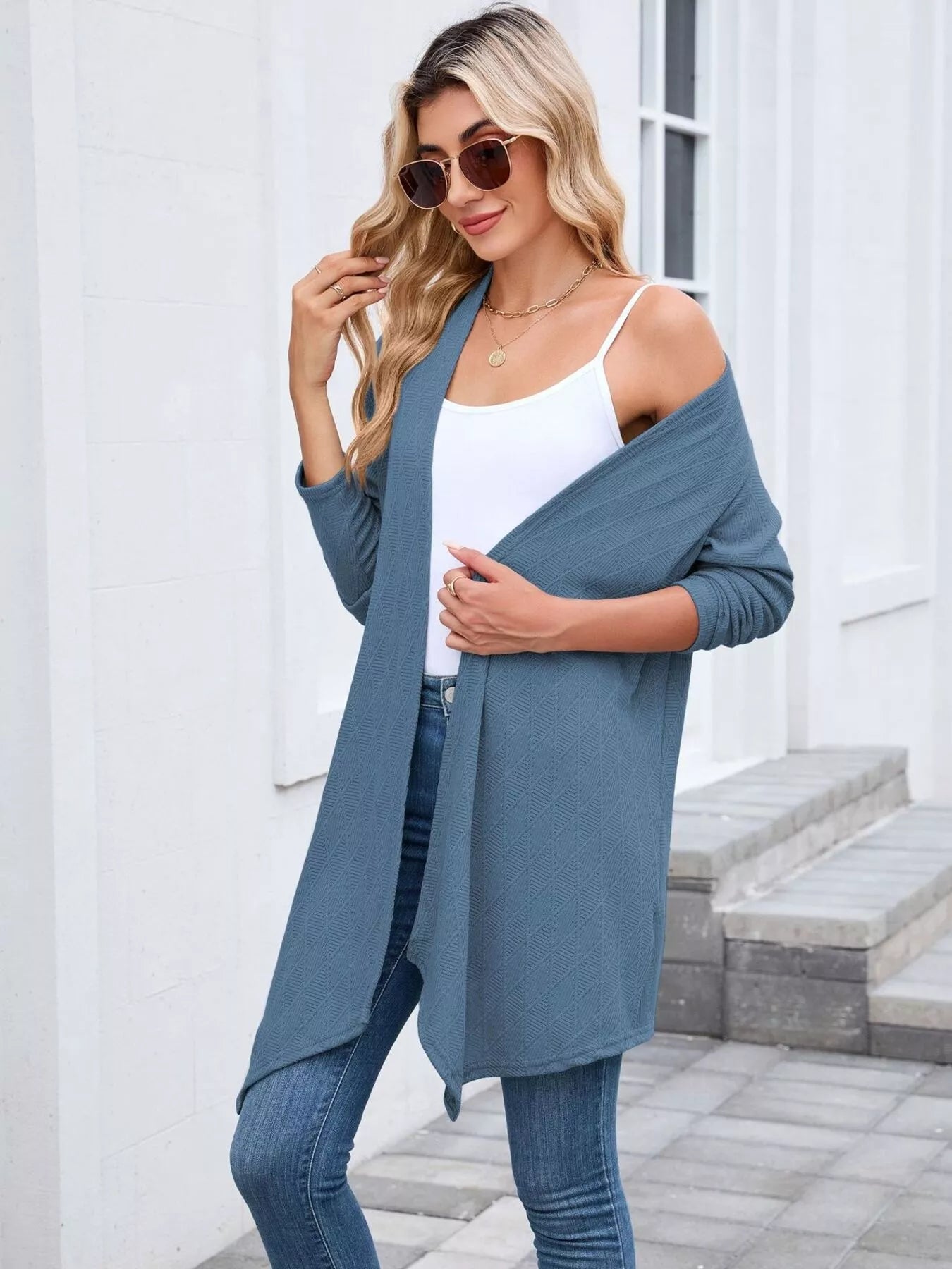 Open Front Long Cardigan