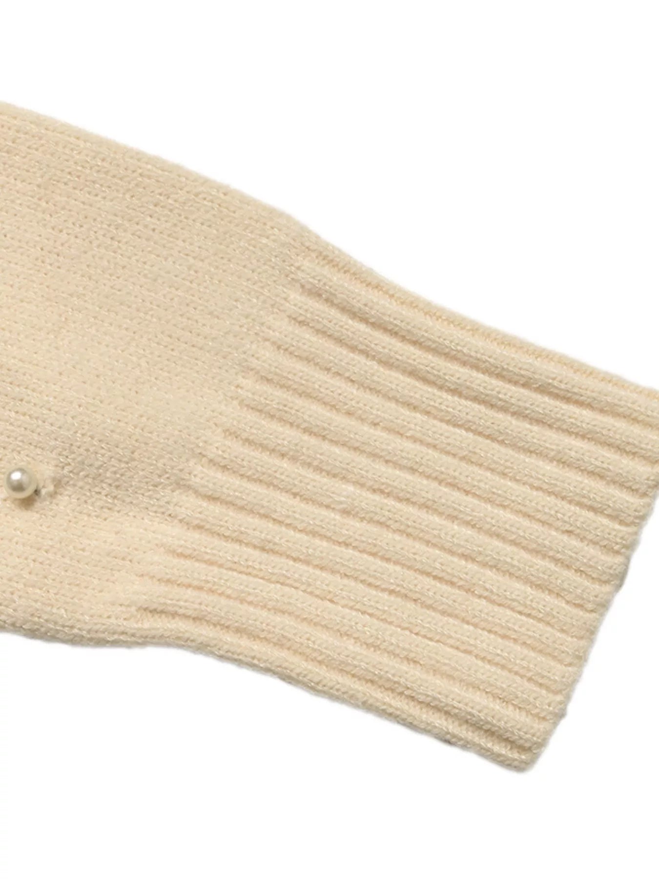 Pearl Embellished Button-Up Cardigan