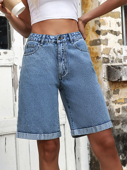 High Waist Denim Shorts