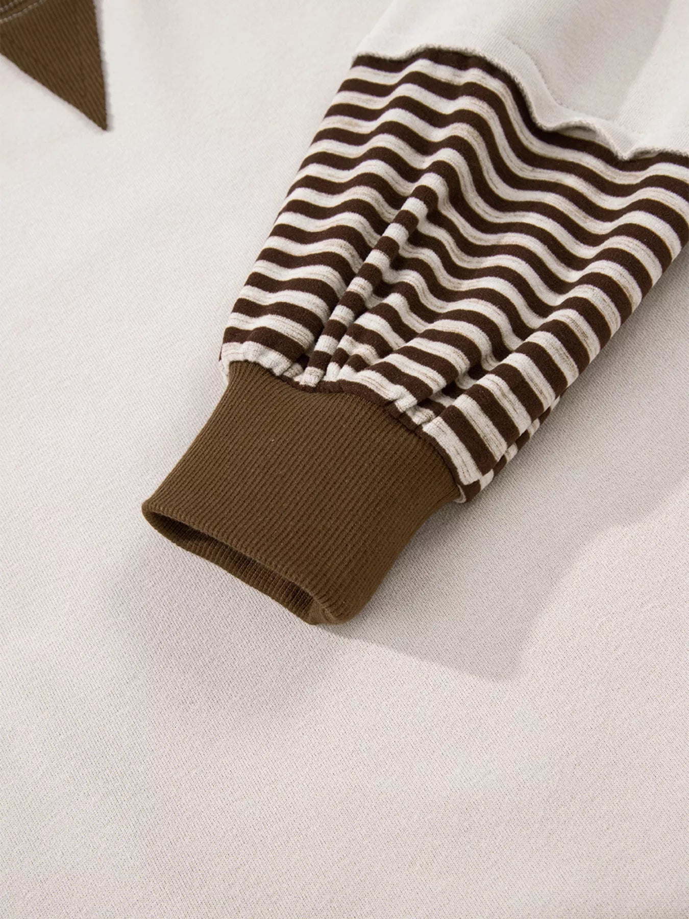 Contrast Striped Long Sleeve Sweatshirt