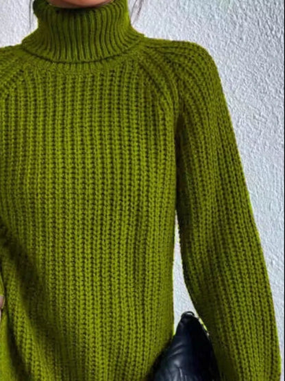 Full Size Turtleneck Long Sleeve Sweater Plus Size