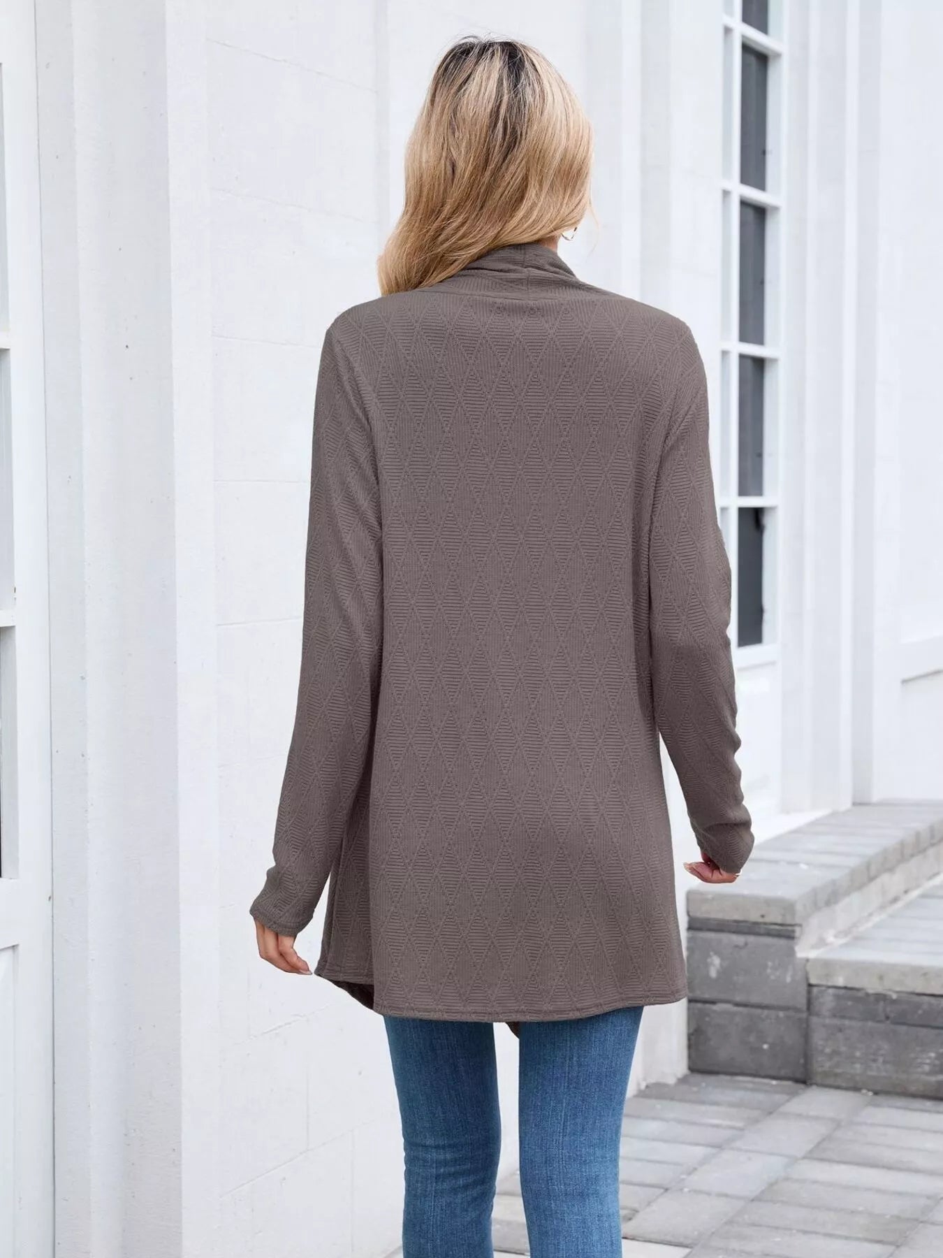 Open Front Long Cardigan