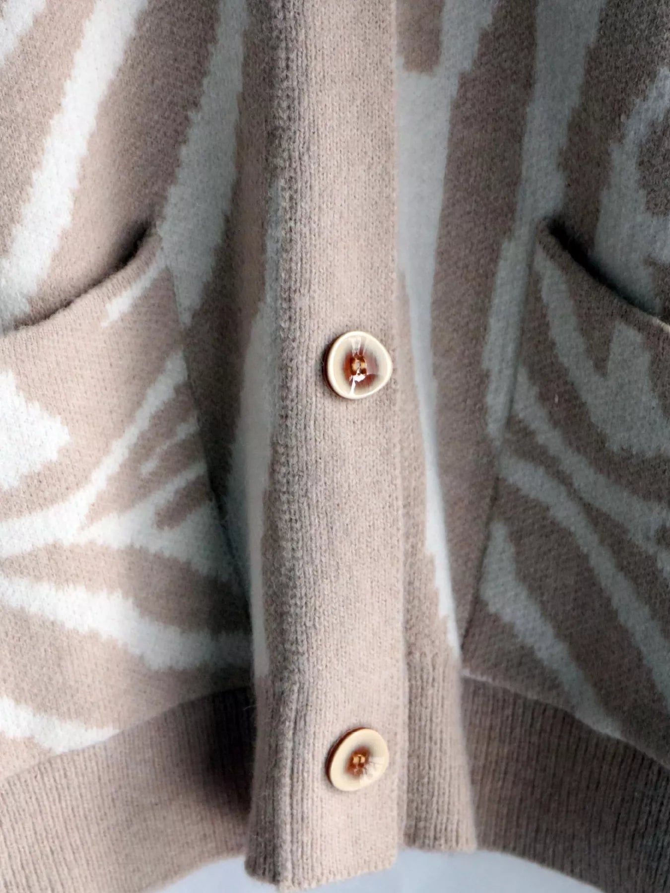 Zebra Print Button Up Cardigan