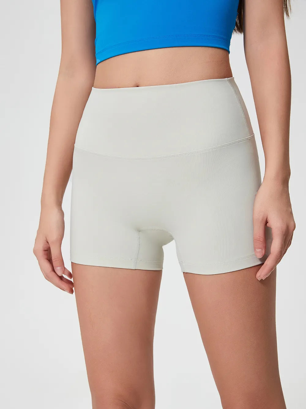 Millennia High Waist Active Shorts White