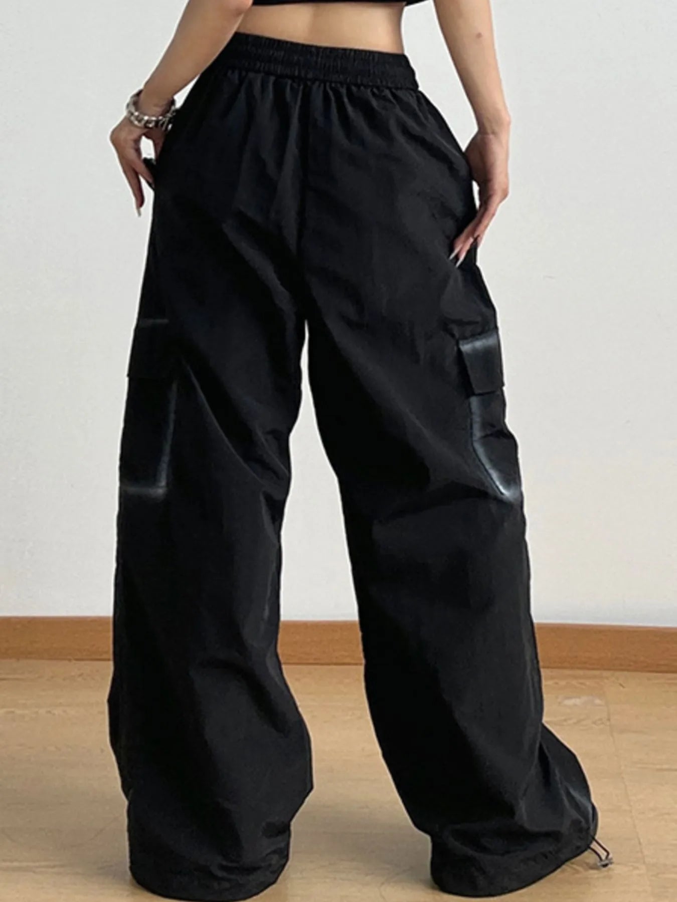 Drawstring Wide Leg Pants