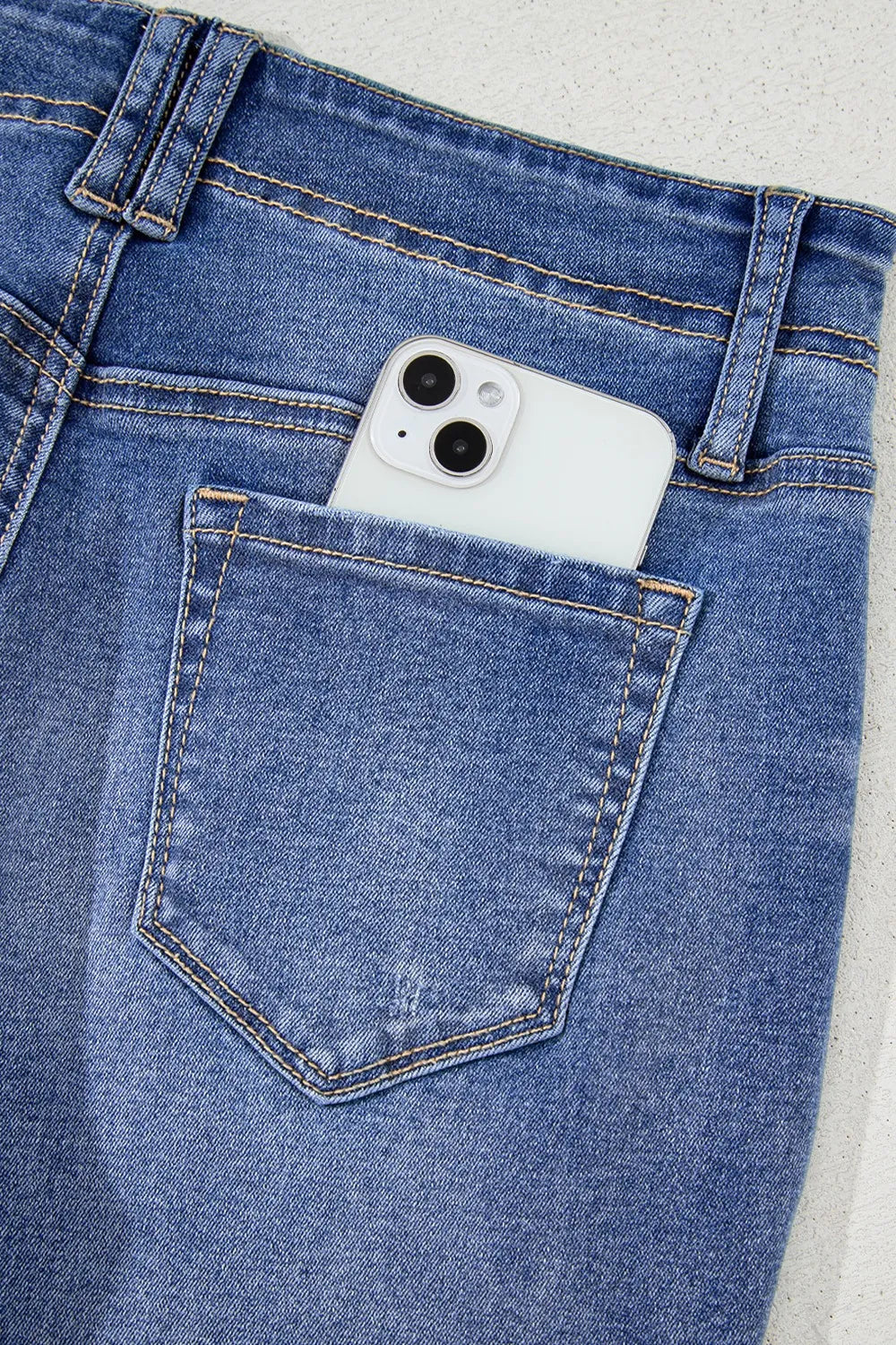 High-Waisted Wide-Leg Vintage Wash Jeans