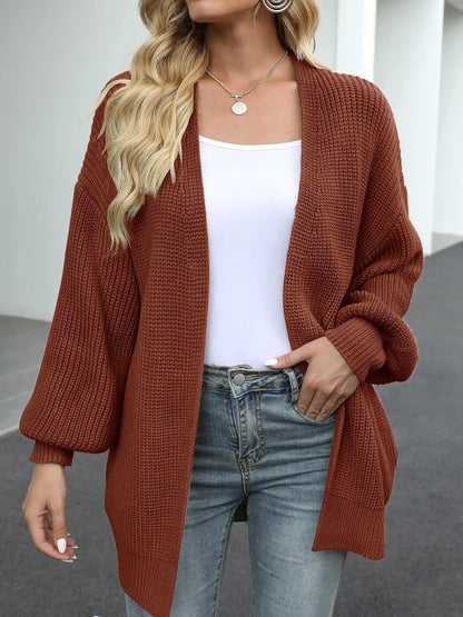 Oversized Chunky Knit Open Front Cardigan
