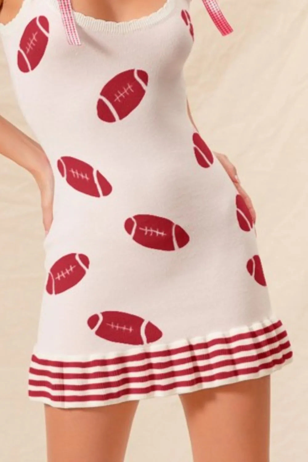 SO ME Gameday Football Knitted Mini Dress