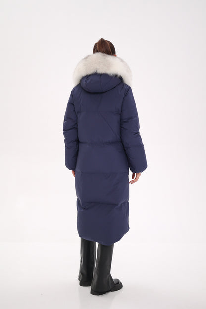 Genuine Silver Fox Down Fill Coat