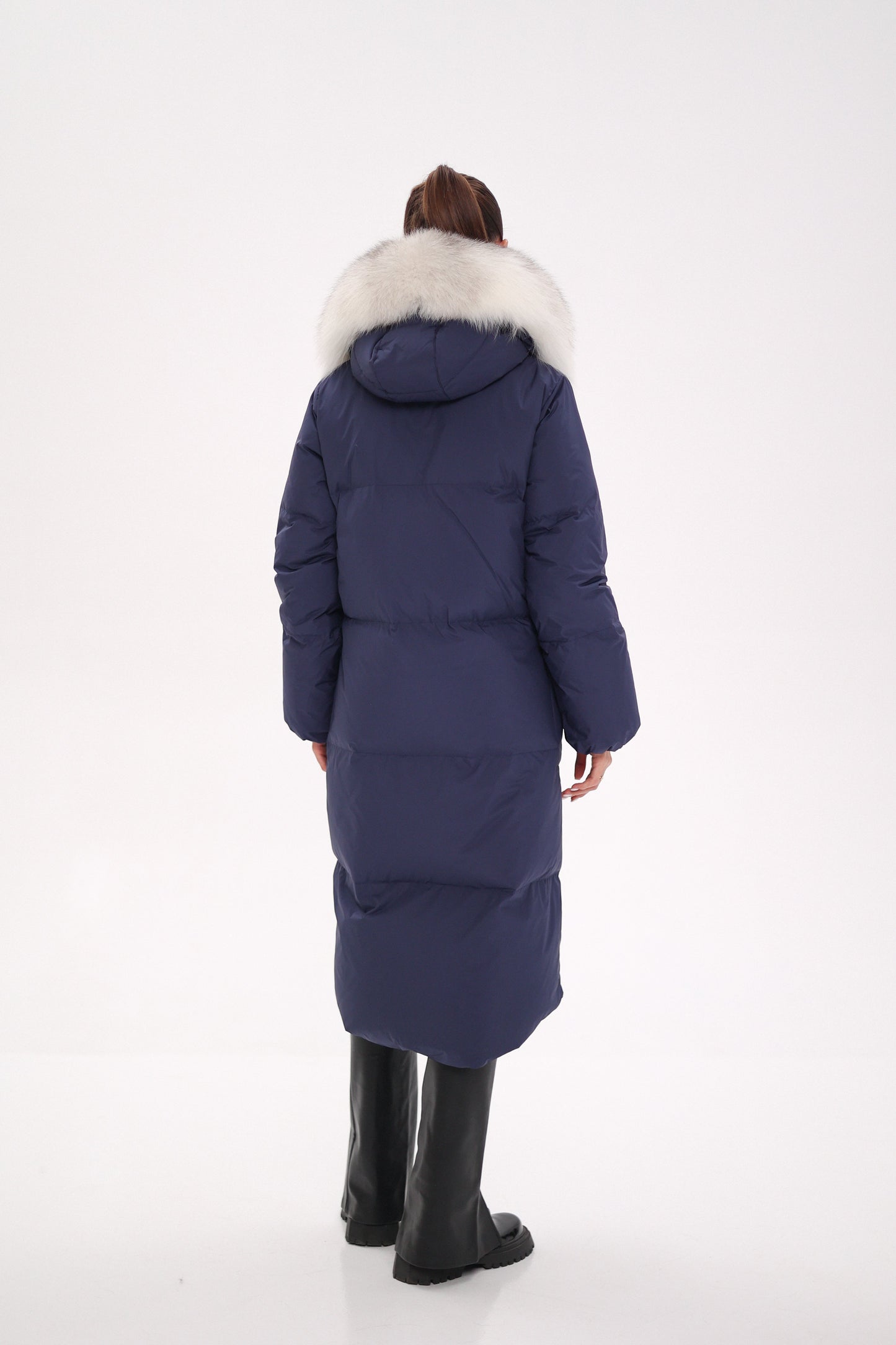 Genuine Silver Fox Down Fill Coat