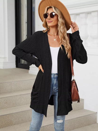 Open Front Long Cardigan