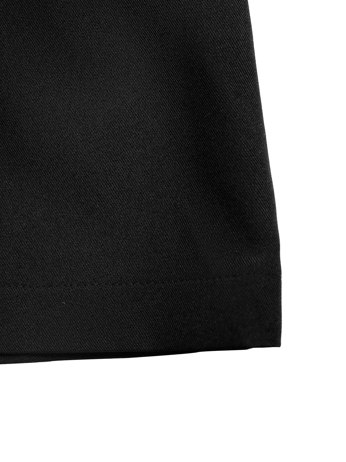 Contrast Houndstooth Tie Waist Blazer