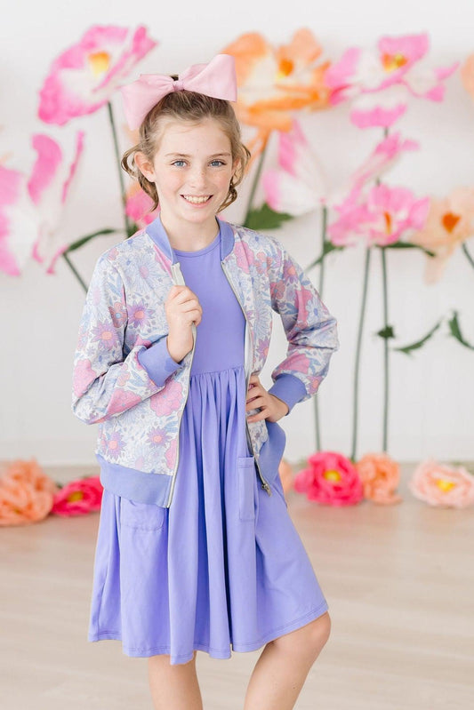 Periwinkle S/S Pocket Twirl Dress