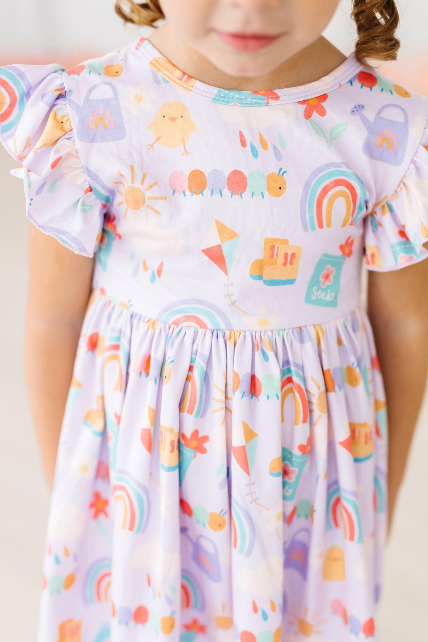 SALE Rainy Day Flutter Sleeve Twirl Dress