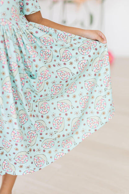SALE Spring Snails S/S Pocket Twirl Dress