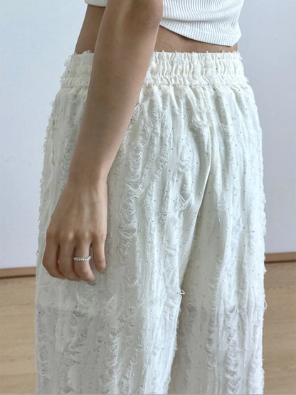 Drawstring Wide Leg Pants