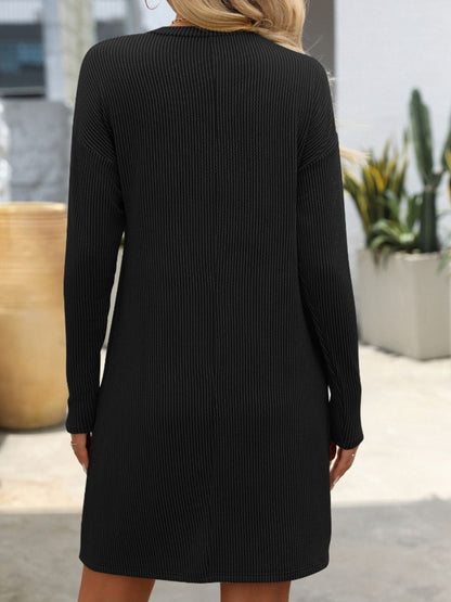 Striped Long Sleeve Mini Dress