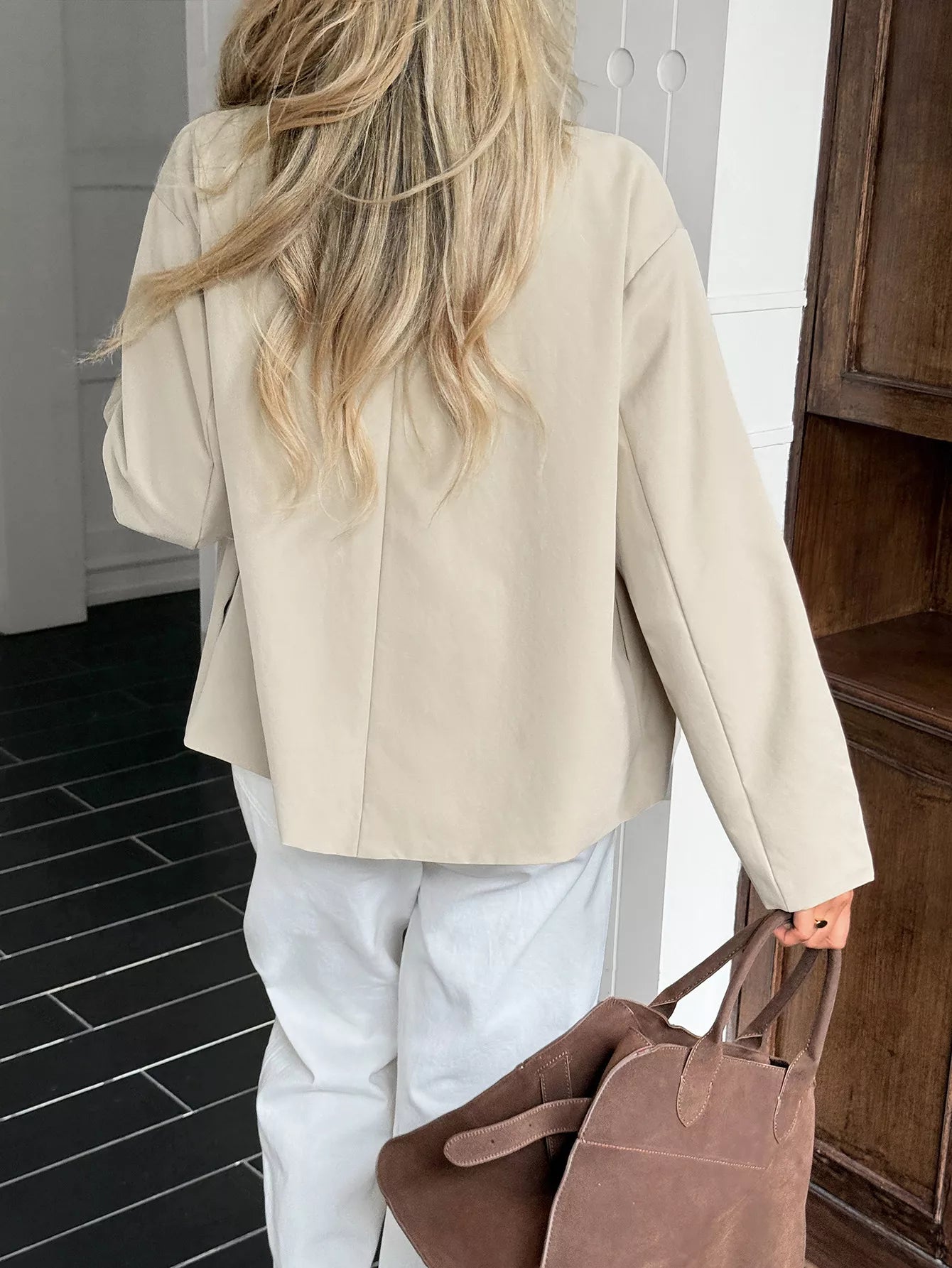 Double-Breasted Long Sleeve Jacket