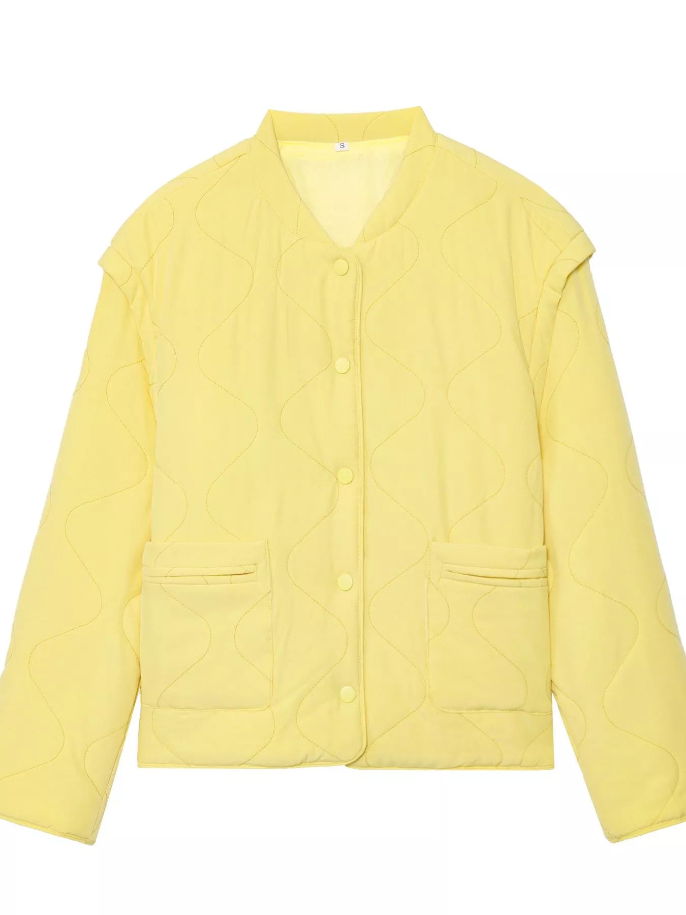 Quilted Lightweight Snap Down Puffer Jacket