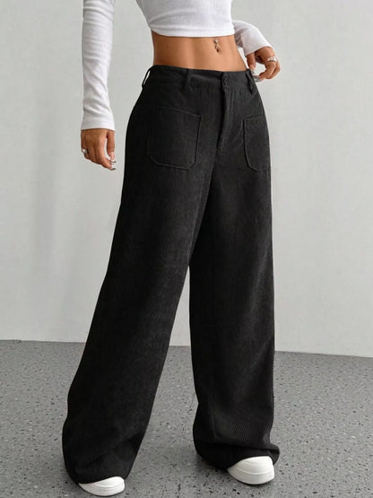 Wide Leg Corduroy Pants