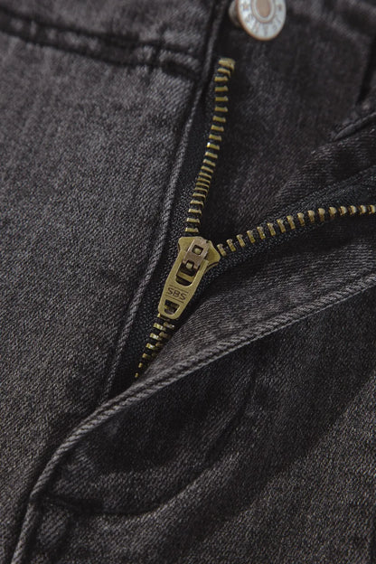 High-Waisted Wide-Leg Vintage Wash Jeans